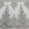 1 Yard Luxurious Beaded Lace Fabric Embroidered on Polyester Net Mesh 52" Wide Elegant Formalwear Material